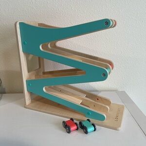 Lovevery Wooden Race Car Ramp Toy